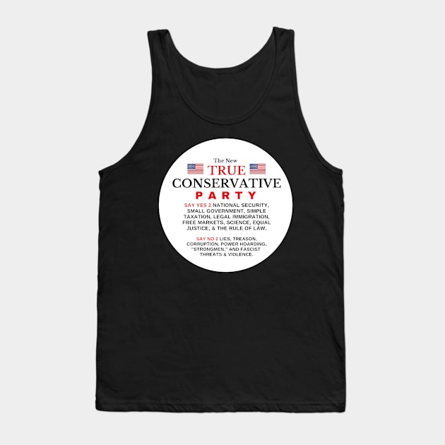 TRUE CONSERVATIVES UNITE Tank Top by Bold Democracy